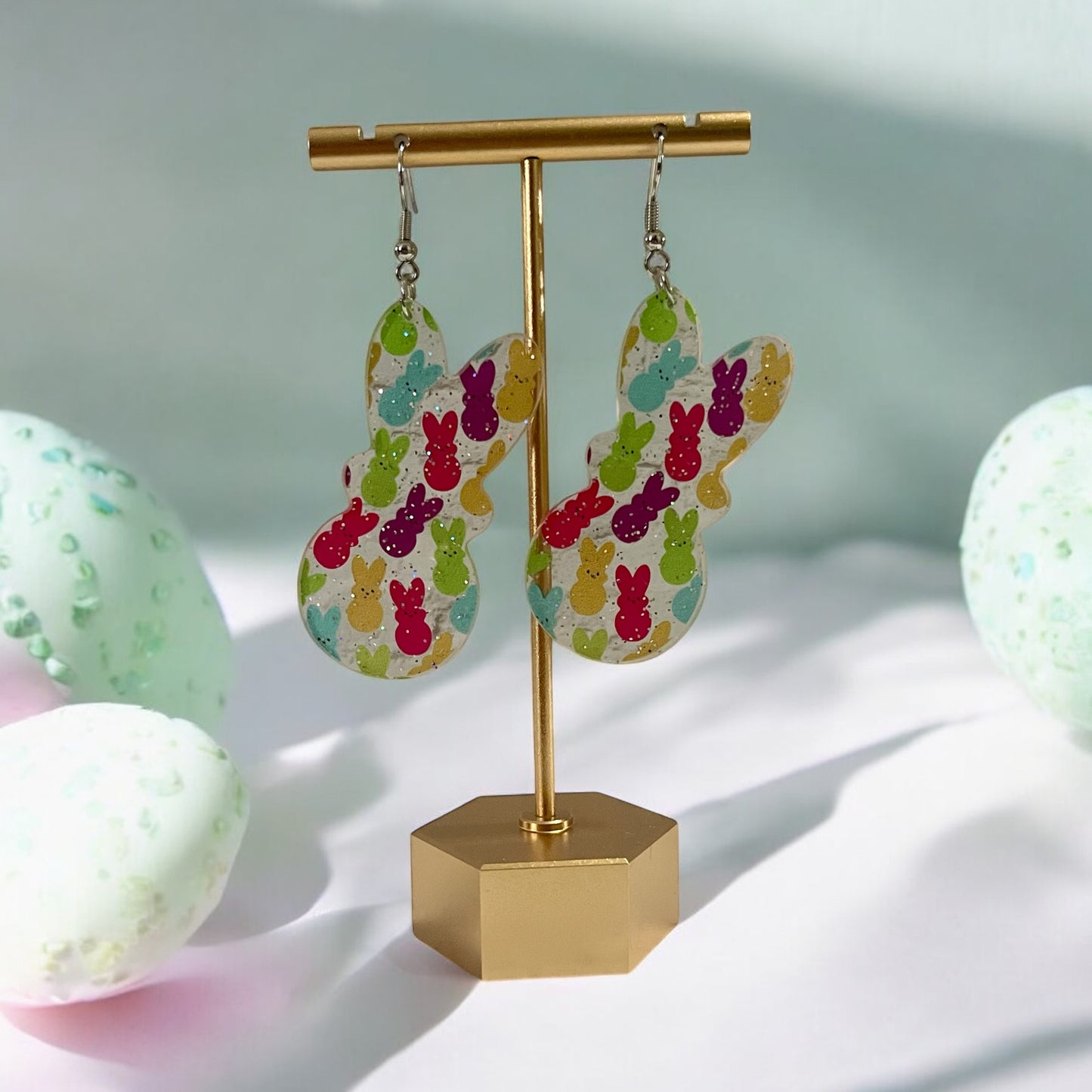 Sparkle Peeps Bunny Earrings