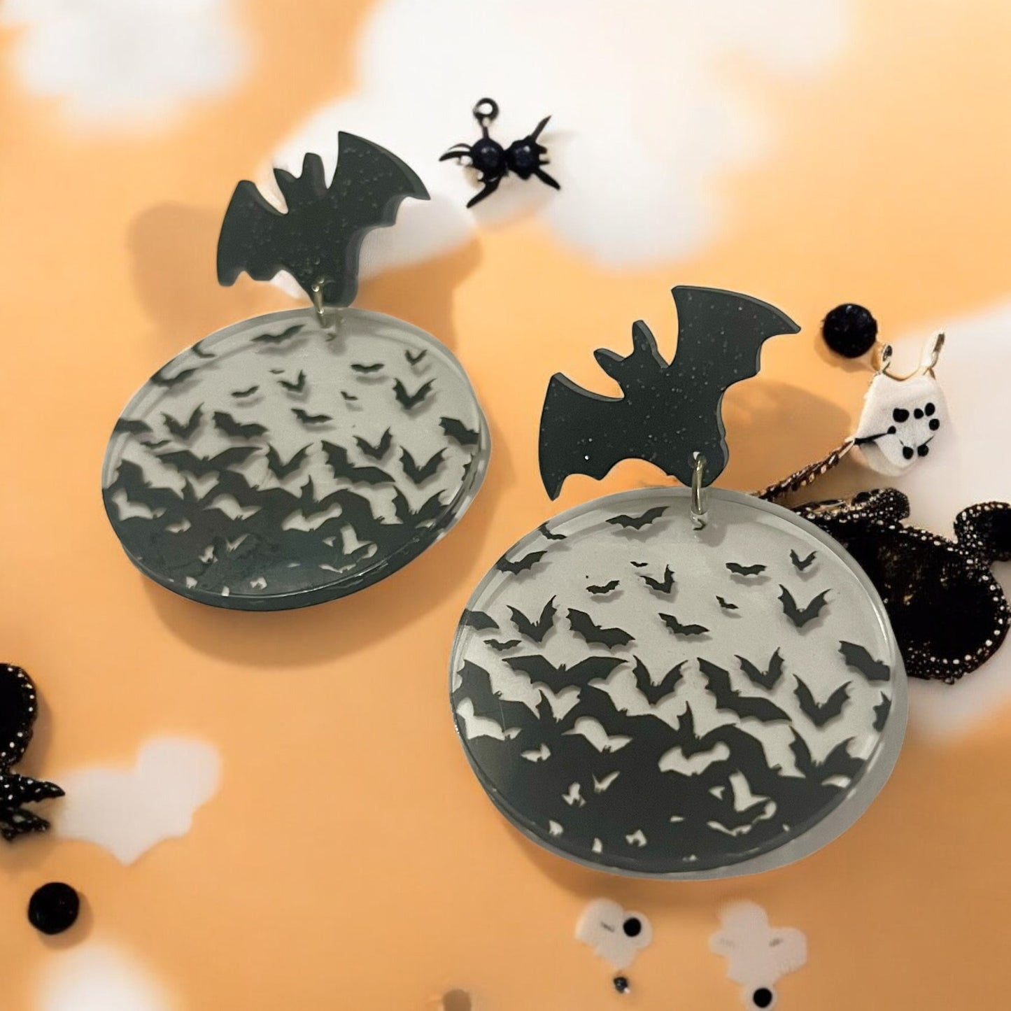 Midnight Flight Bat Earrings