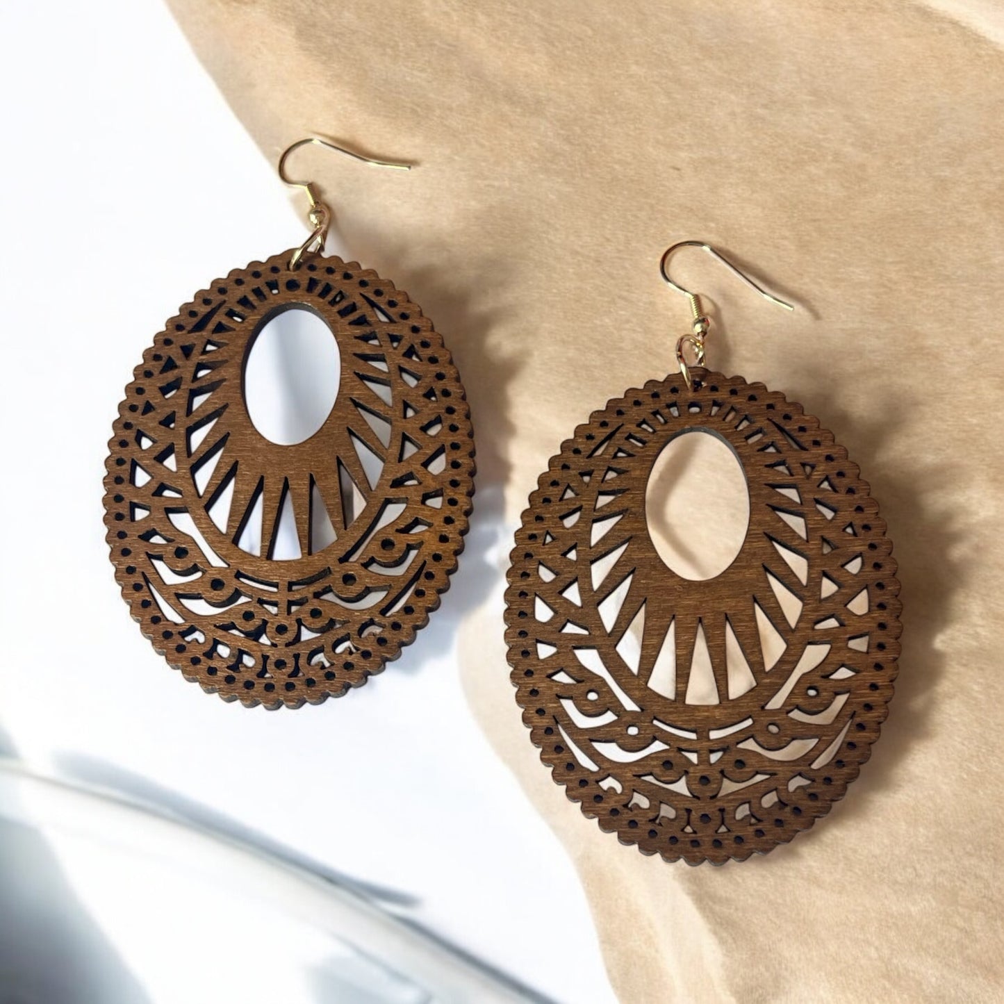 Boho Breeze Oval Cutout Earrings