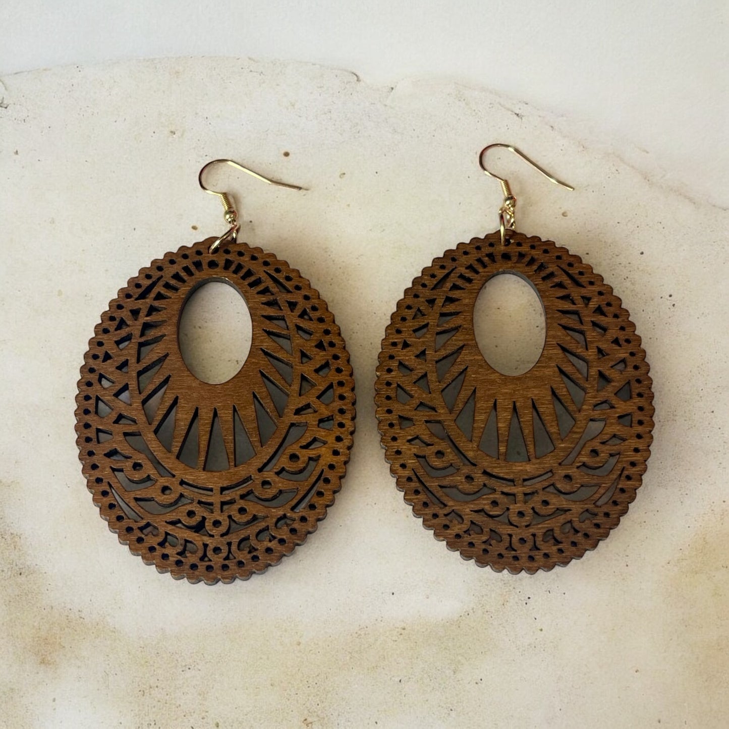 Boho Breeze Oval Cutout Earrings