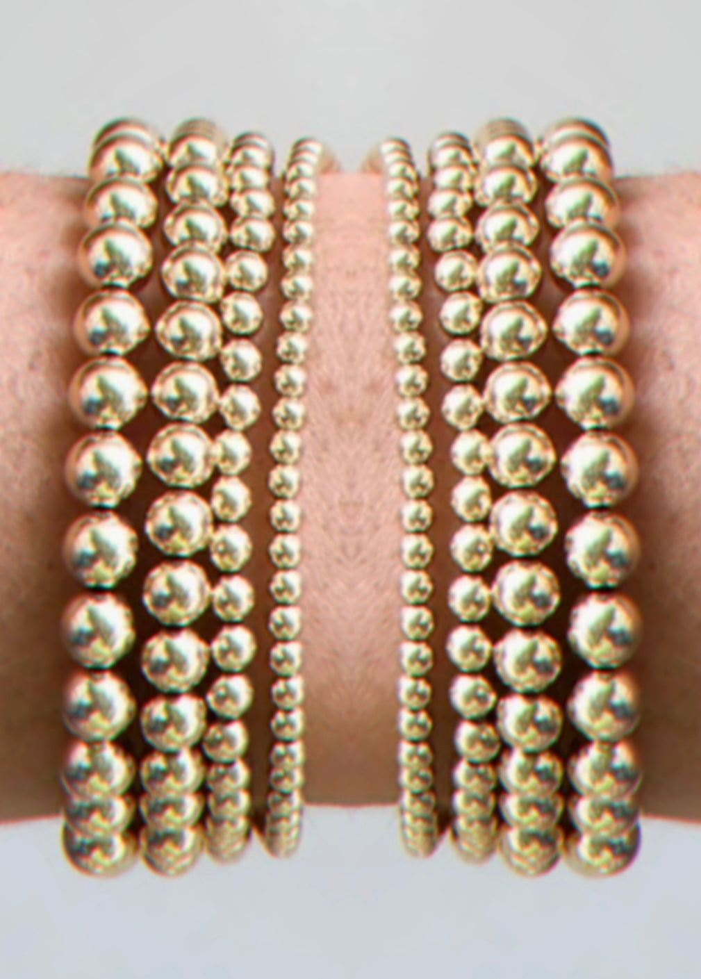 14K Gold Filled Bead Bracelets – Tarnish Resistant & Waterproof