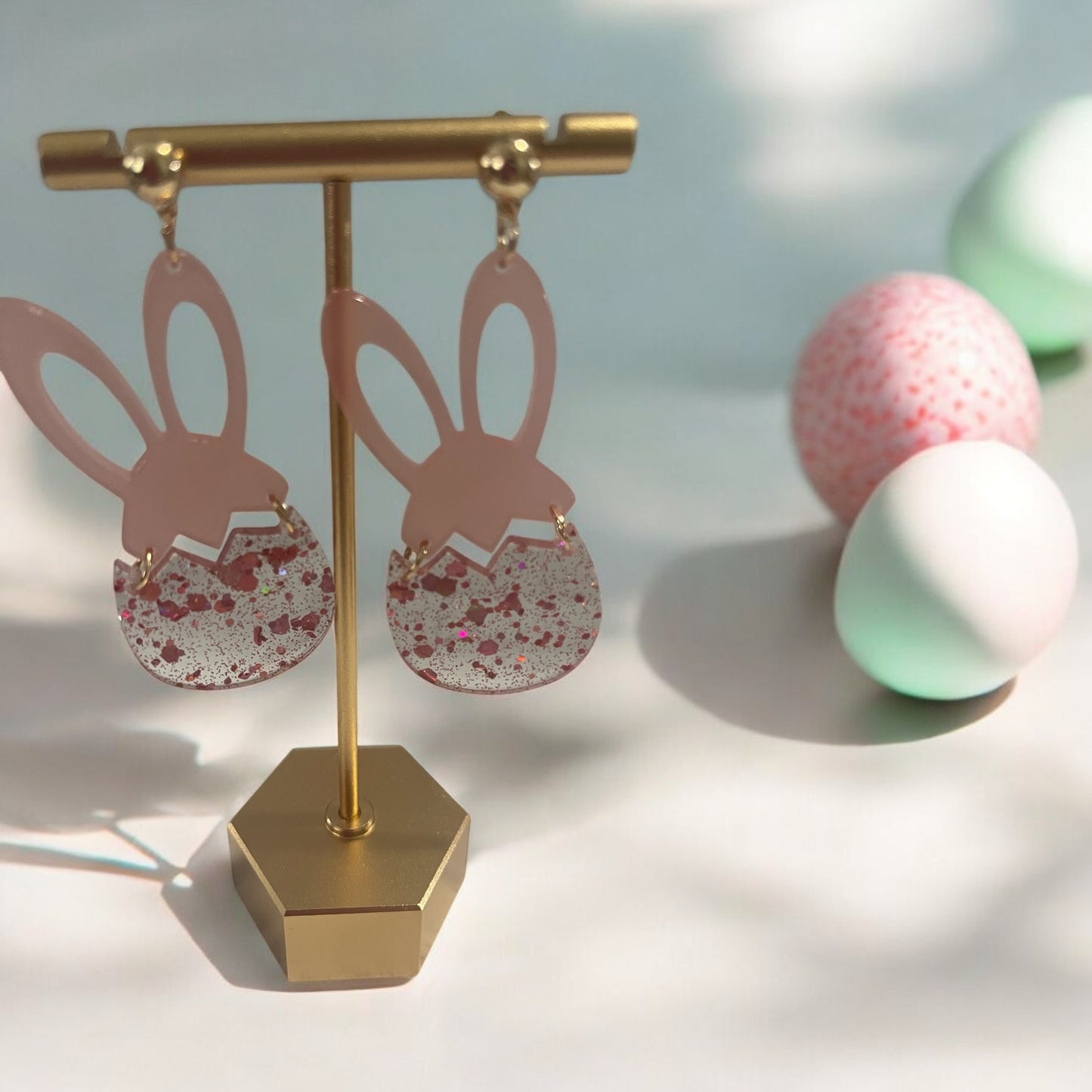 Blush Bunny Sparkle Earrings