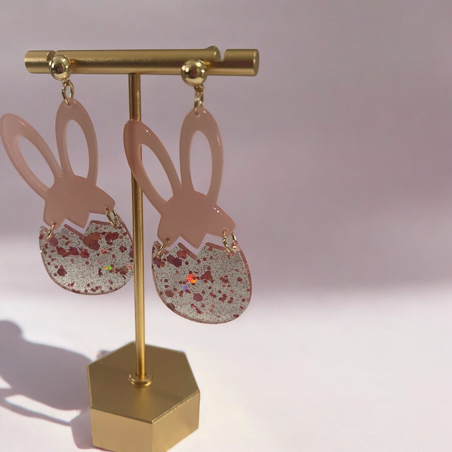 Blush Bunny Sparkle Earrings