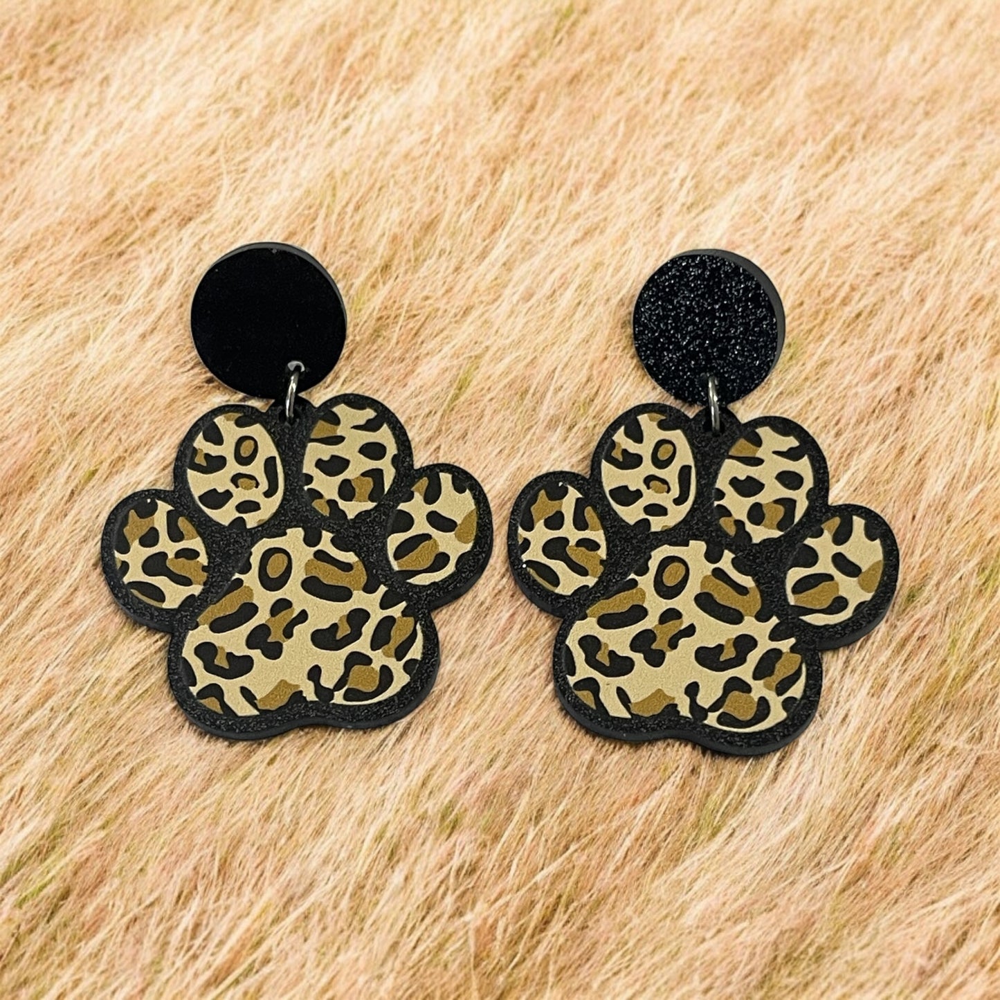 Leopard Paw Print Earrings