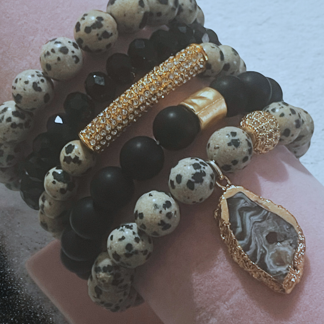 Dalmatian 5-piece Bracelet Set