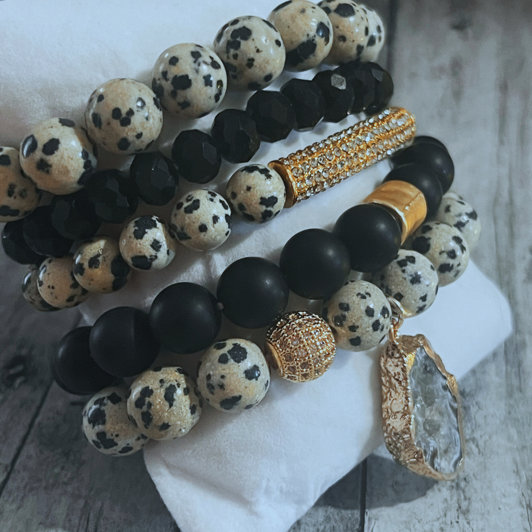 Dalmatian 5-piece Bracelet Set