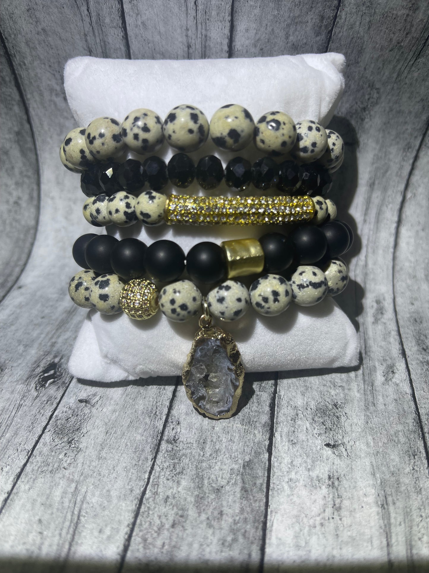 Dalmatian 5-piece Bracelet Set