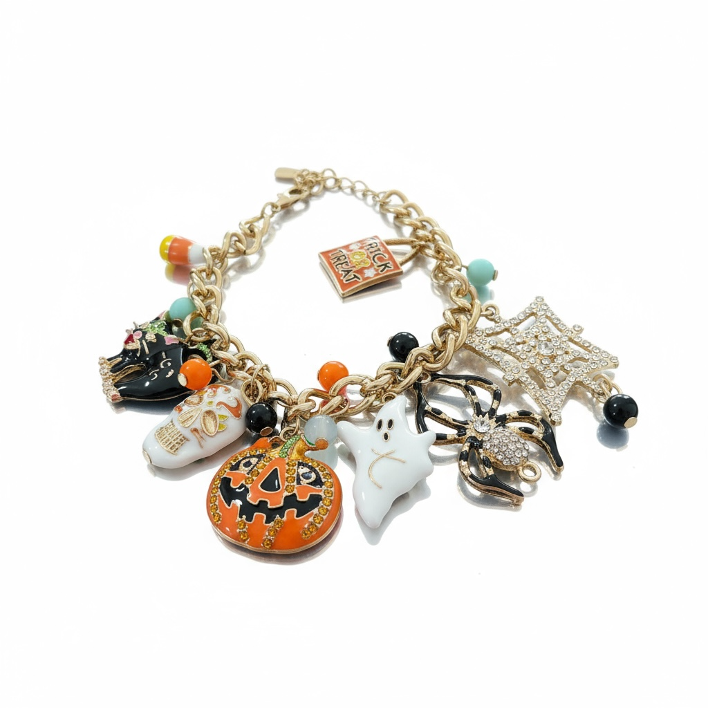 Spooky Halloween Charm Bracelet