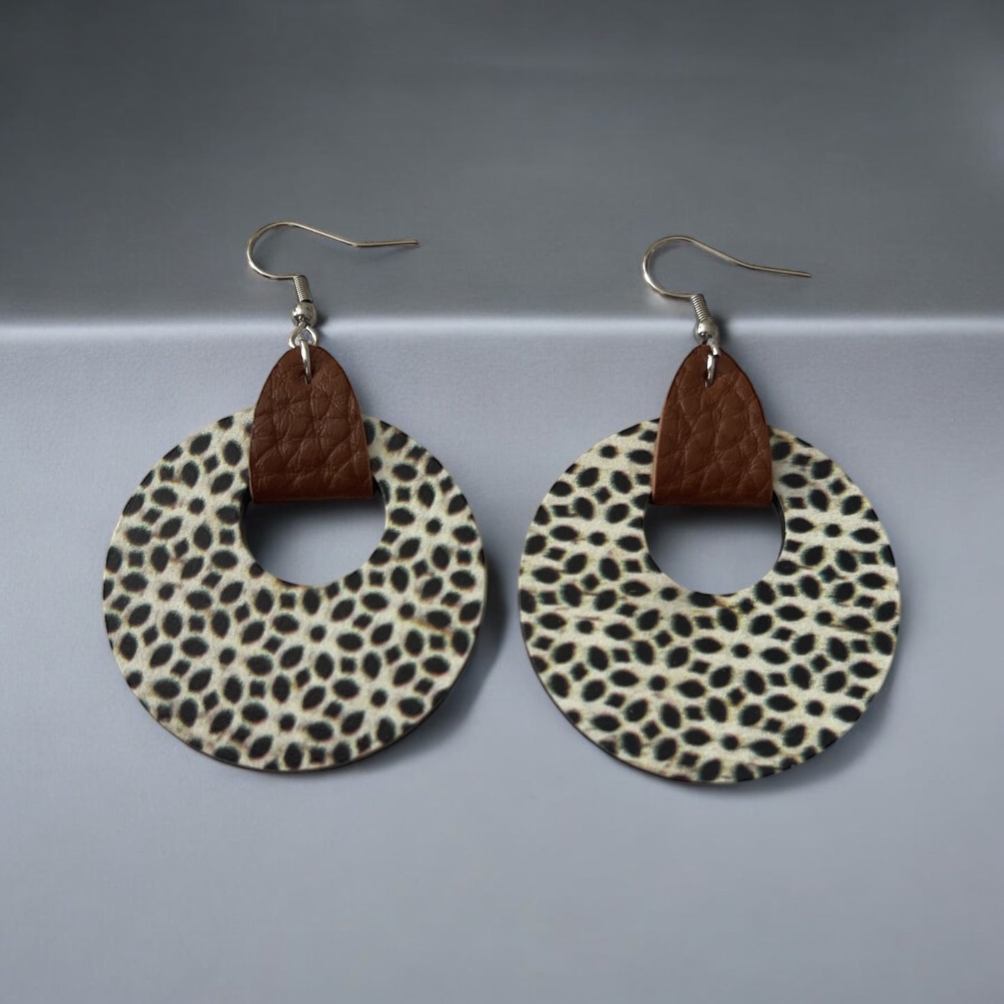 Leopard-Inspired Print Earrings