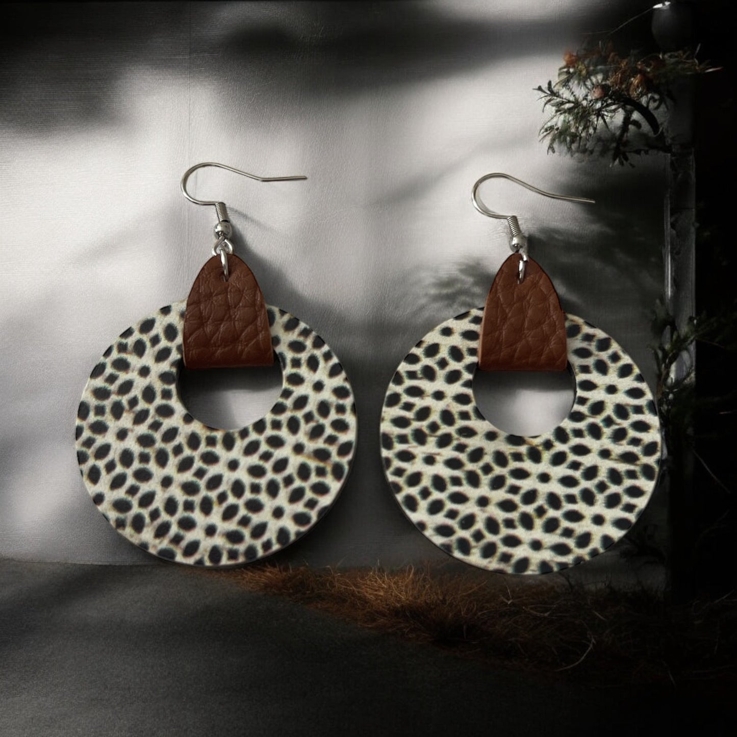 Leopard-Inspired Print Earrings