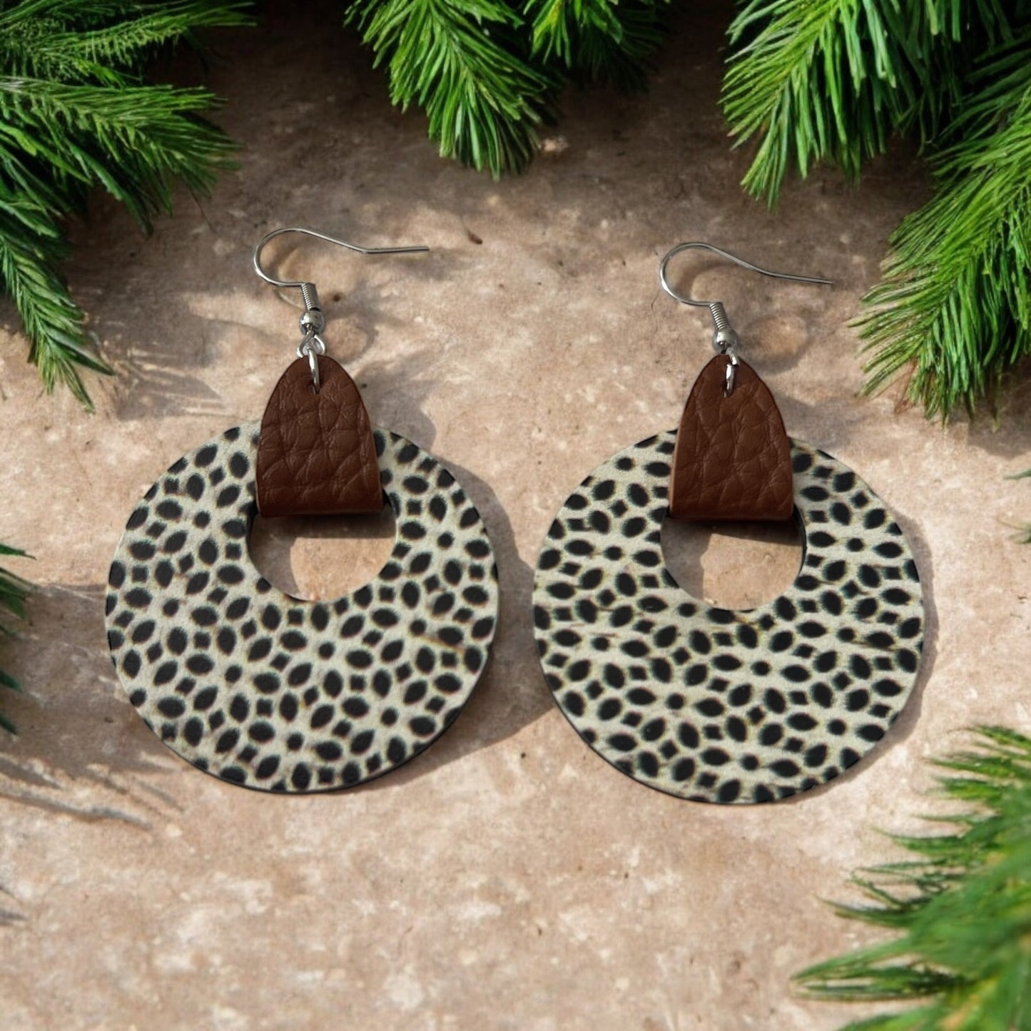 Leopard-Inspired Print Earrings