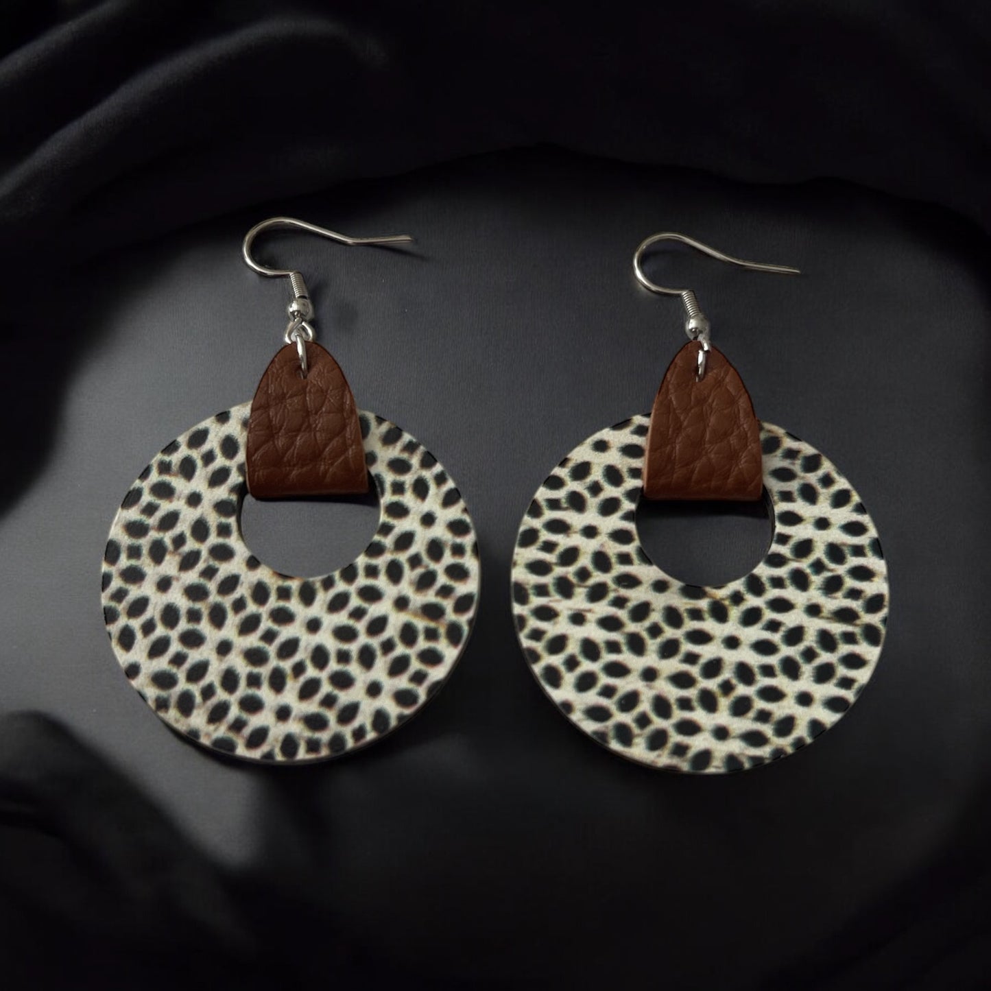 Leopard-Inspired Print Earrings