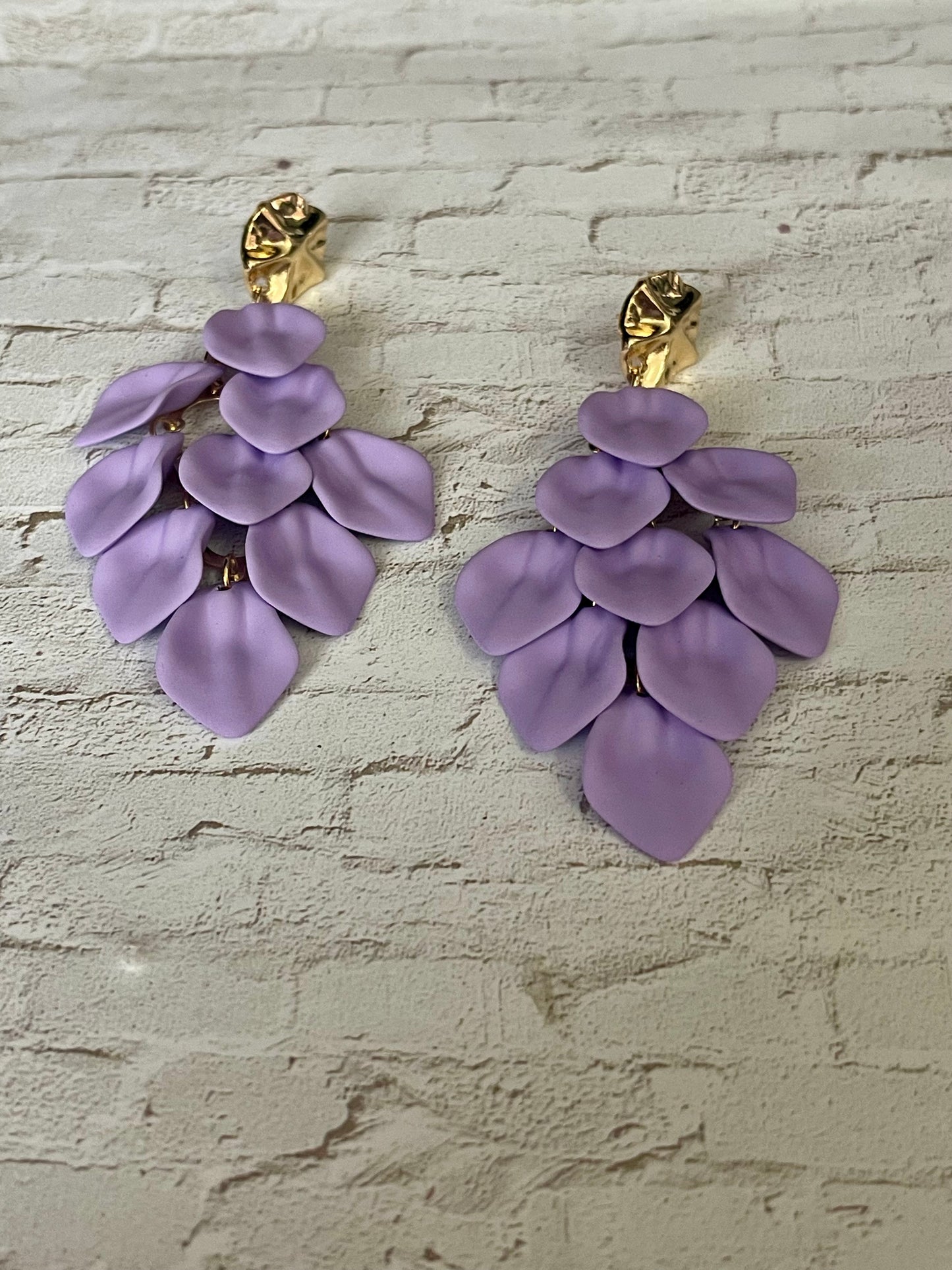 Petal Cascade Statement Earrings – Bold Color Collection