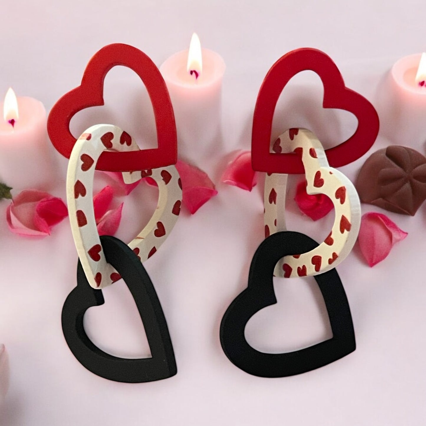 Love Link Heart Earrings