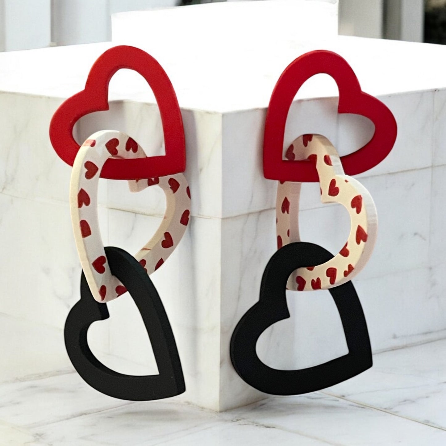 Love Link Heart Earrings