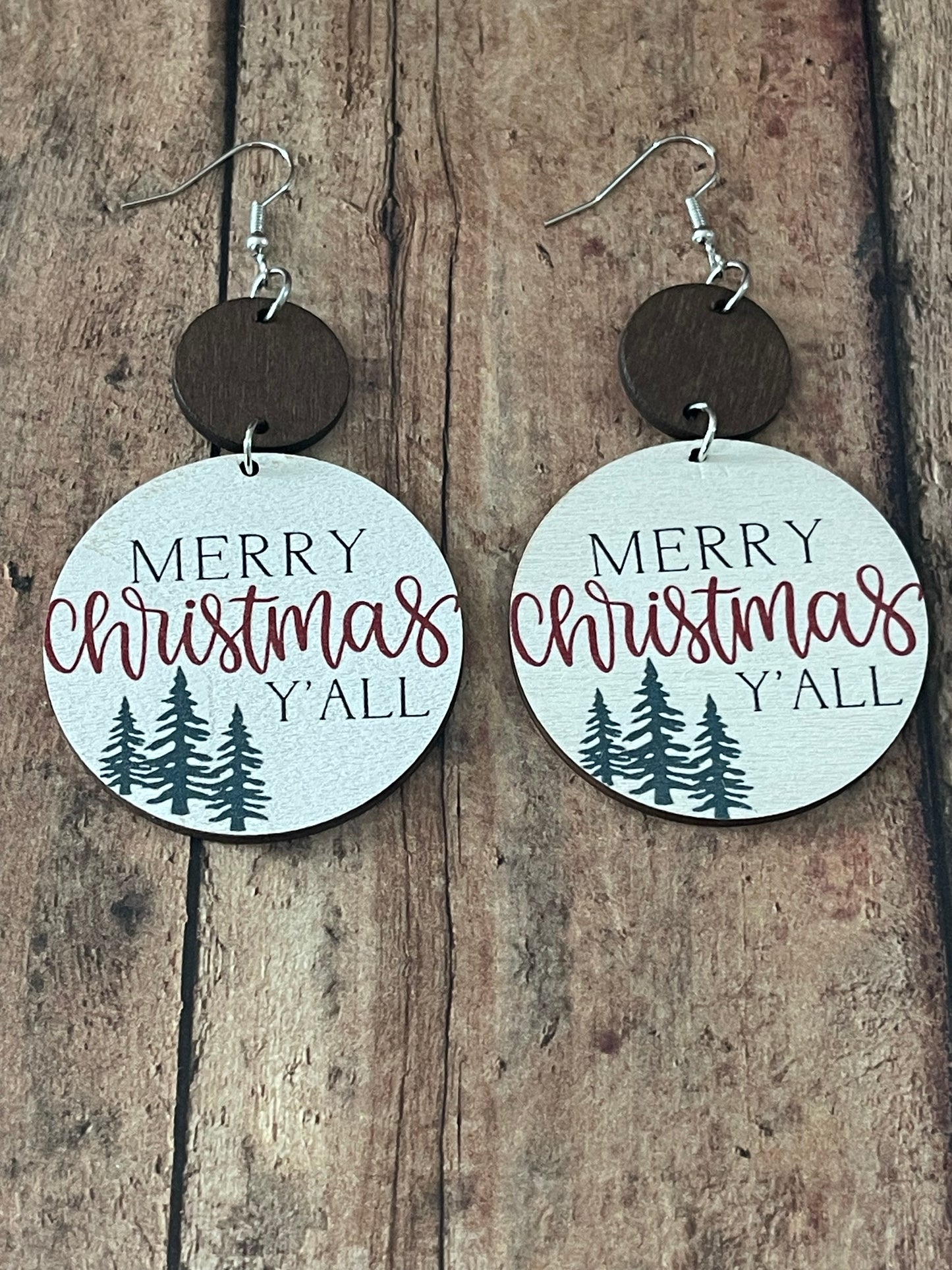 Merry Christmas Y'all Earrings