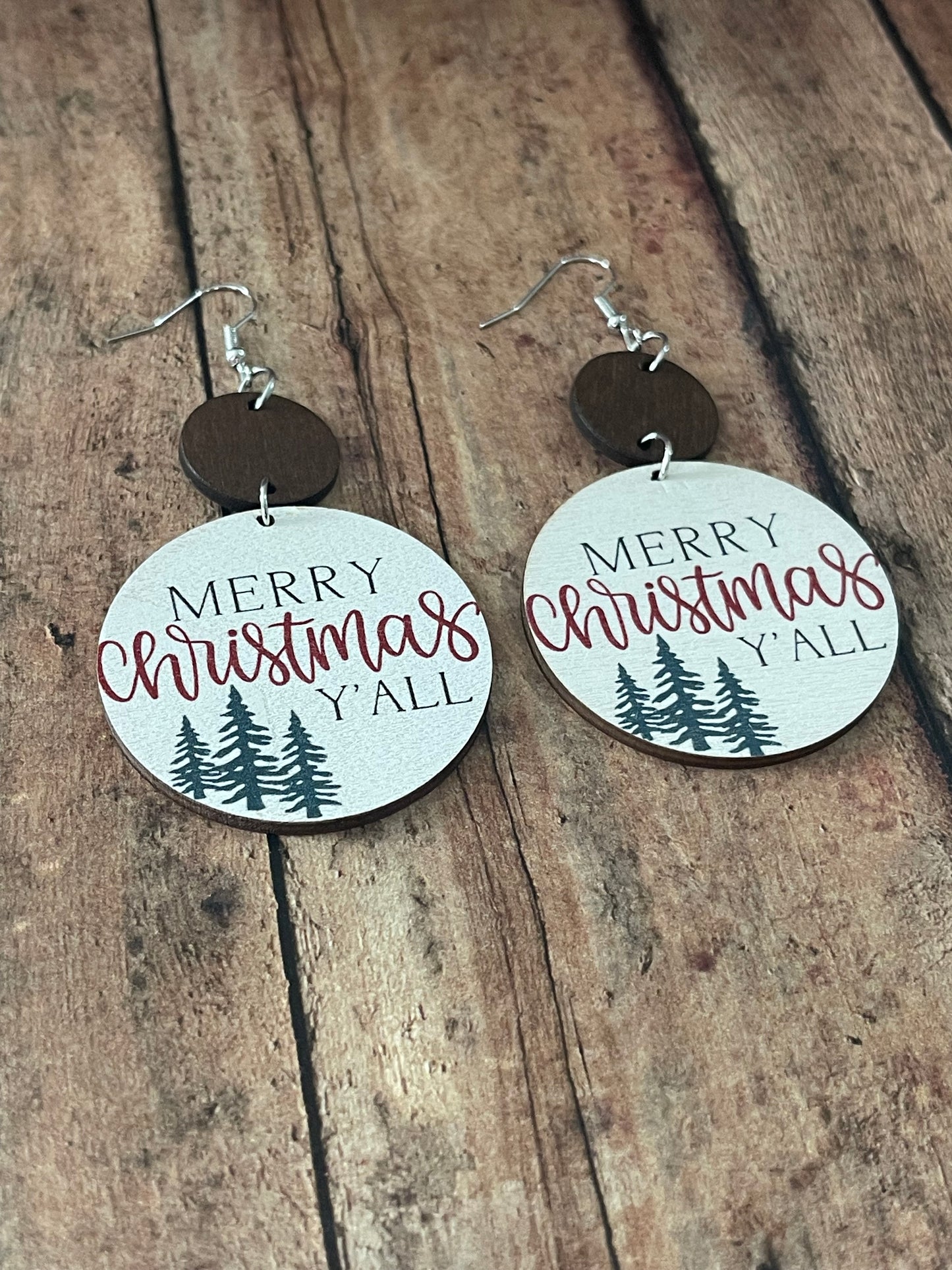 Merry Christmas Y'all Earrings