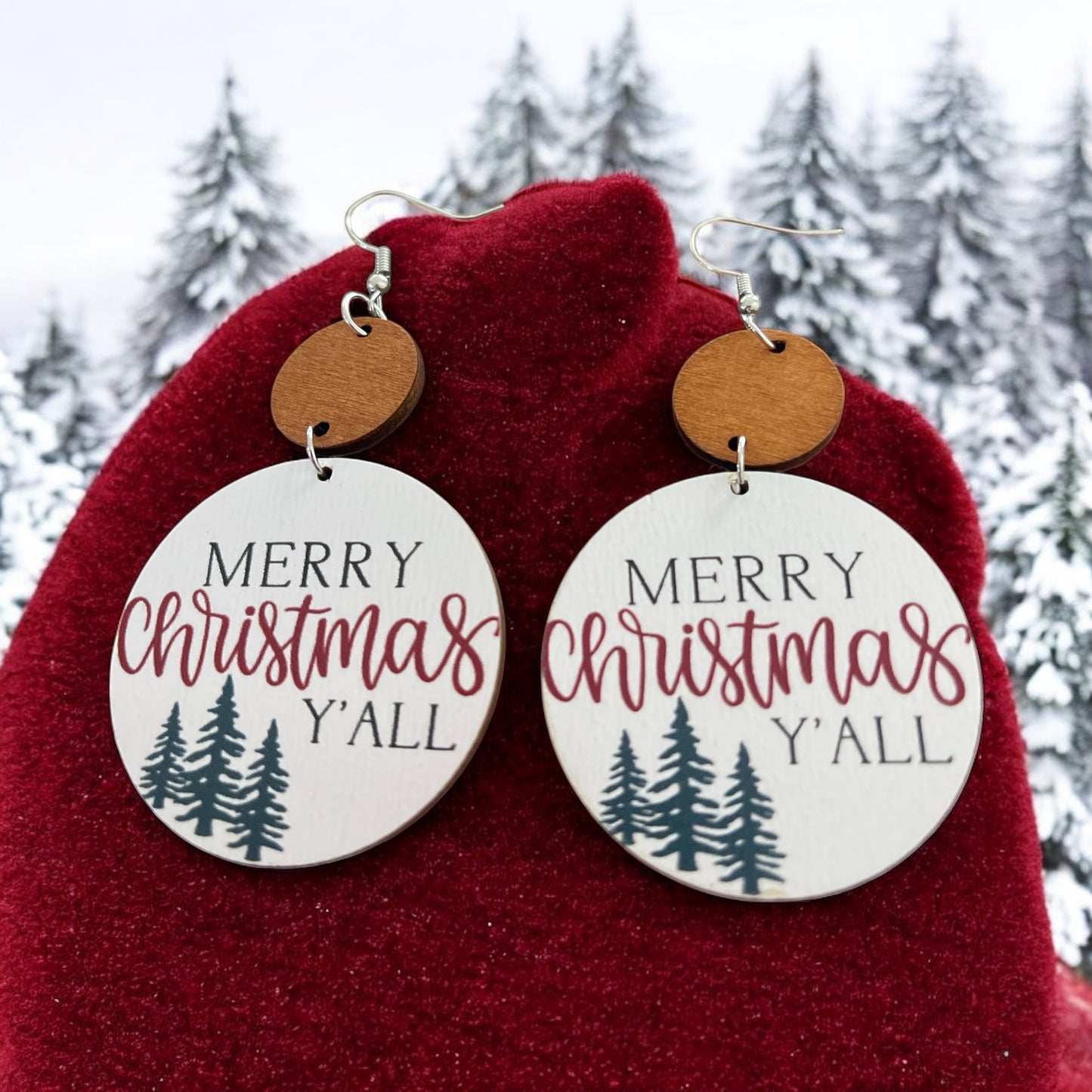 Merry Christmas Y'all Earrings