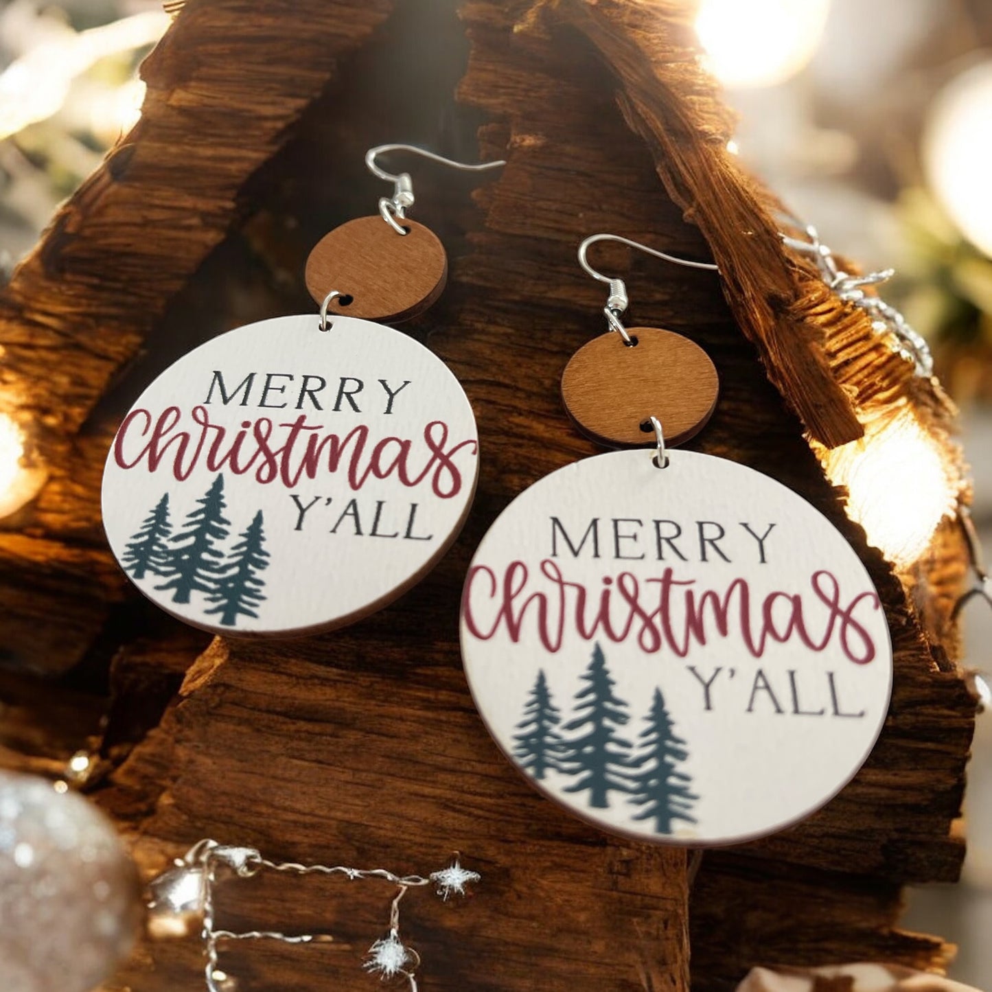 Merry Christmas Y'all Earrings
