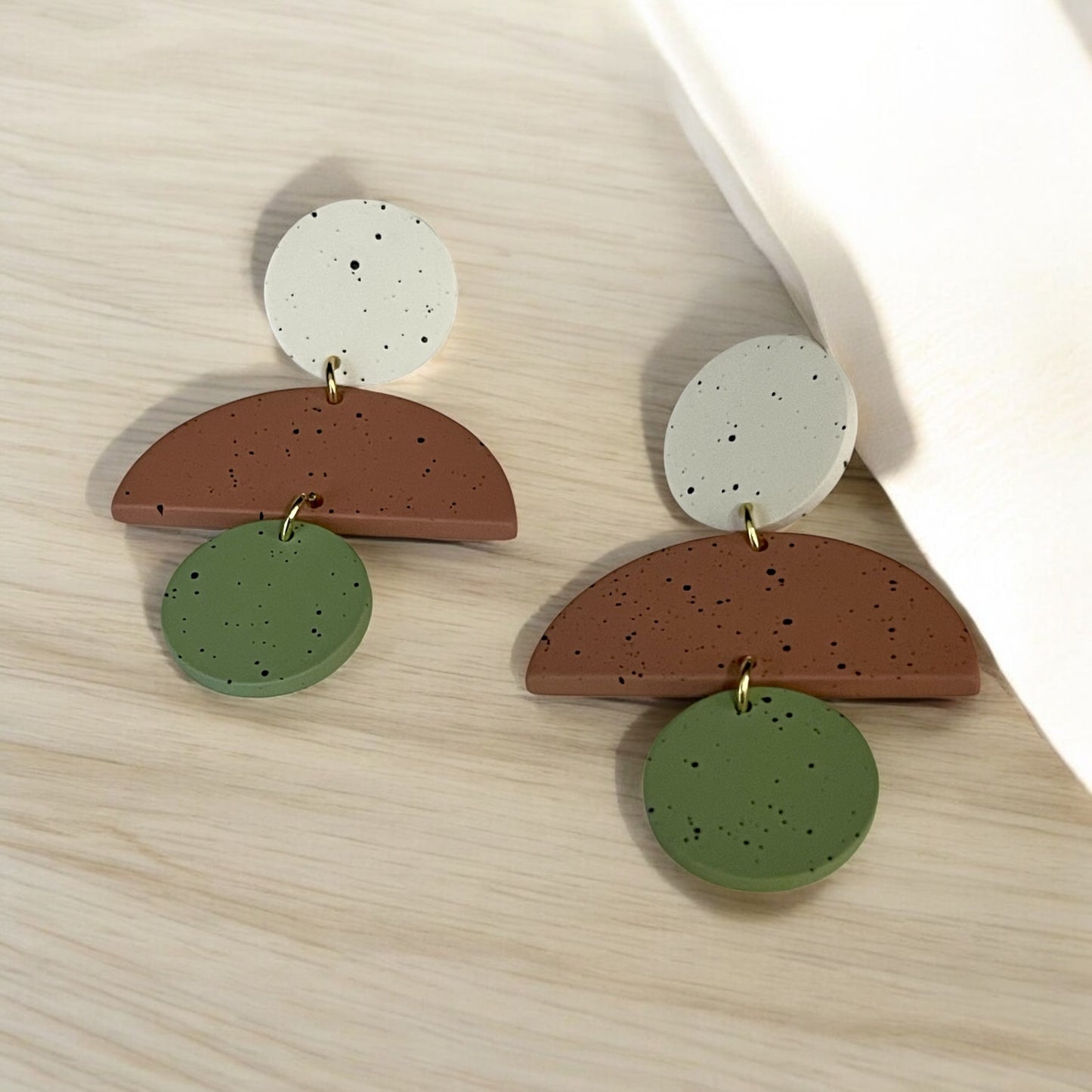 Earth Tones Trio Dangle Earrings