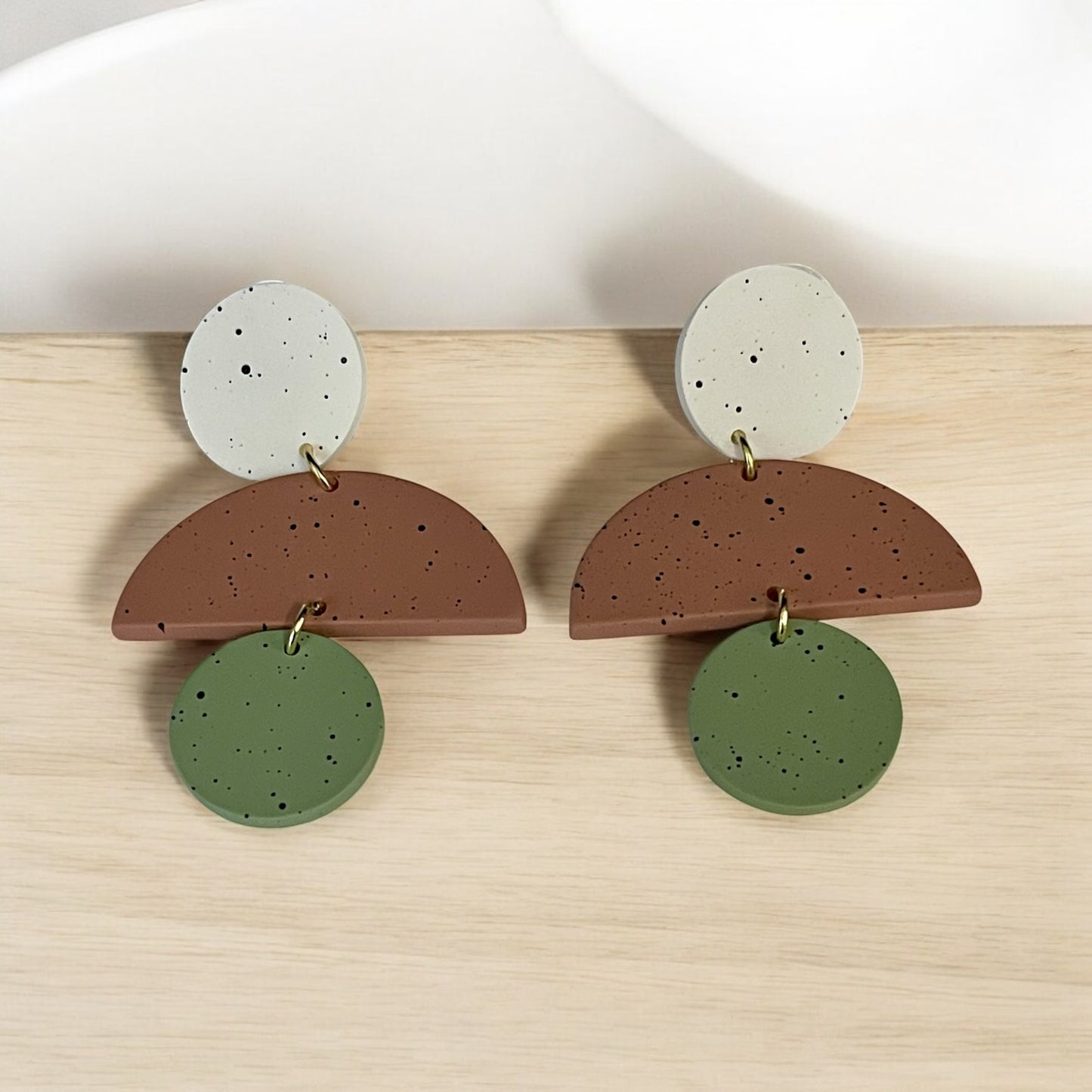 Earth Tones Trio Dangle Earrings
