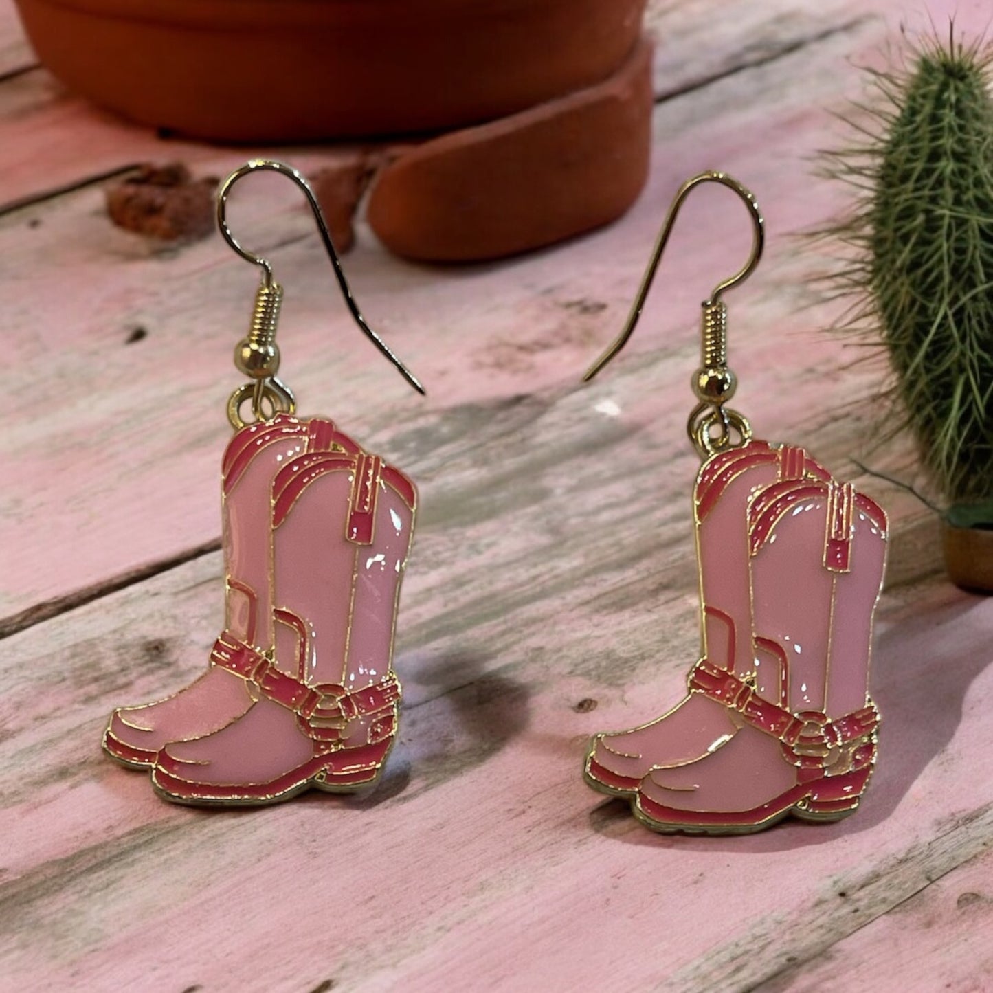 Pretty in Pink Cowgirl Earrings