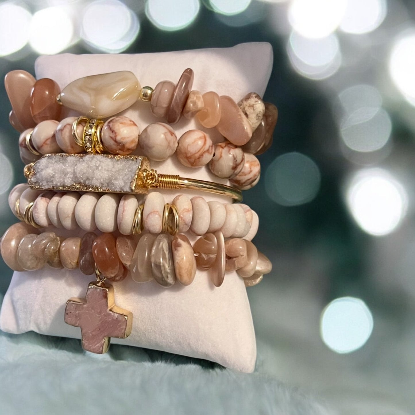 5-piece Cross Bracelet Set