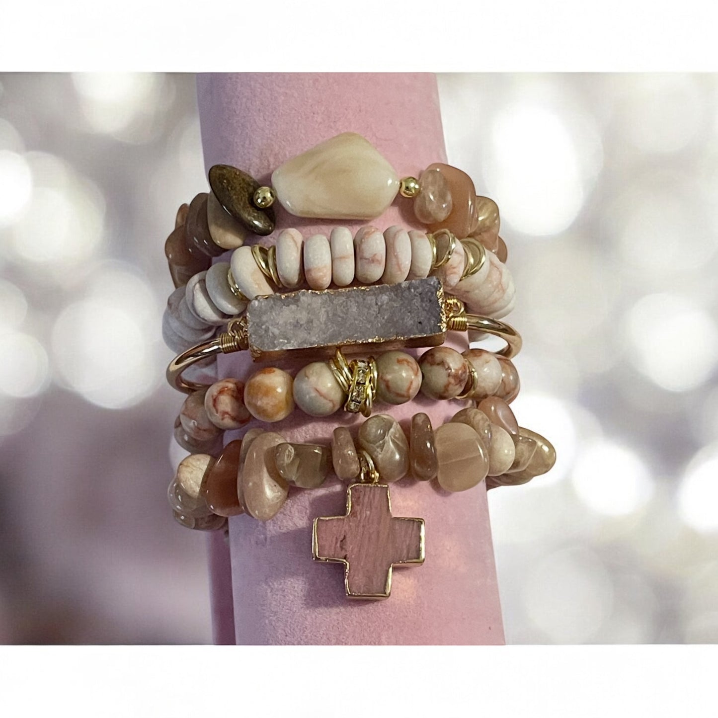 5-piece Cross Bracelet Set