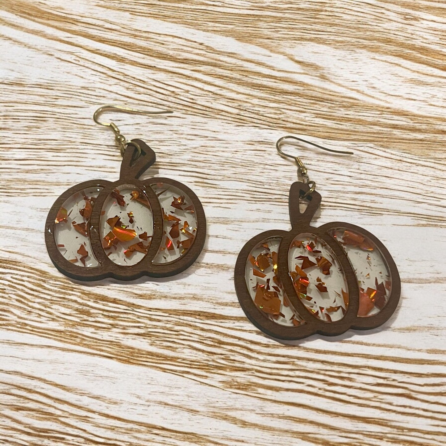 Confetti Glow Pumpkin Earrings