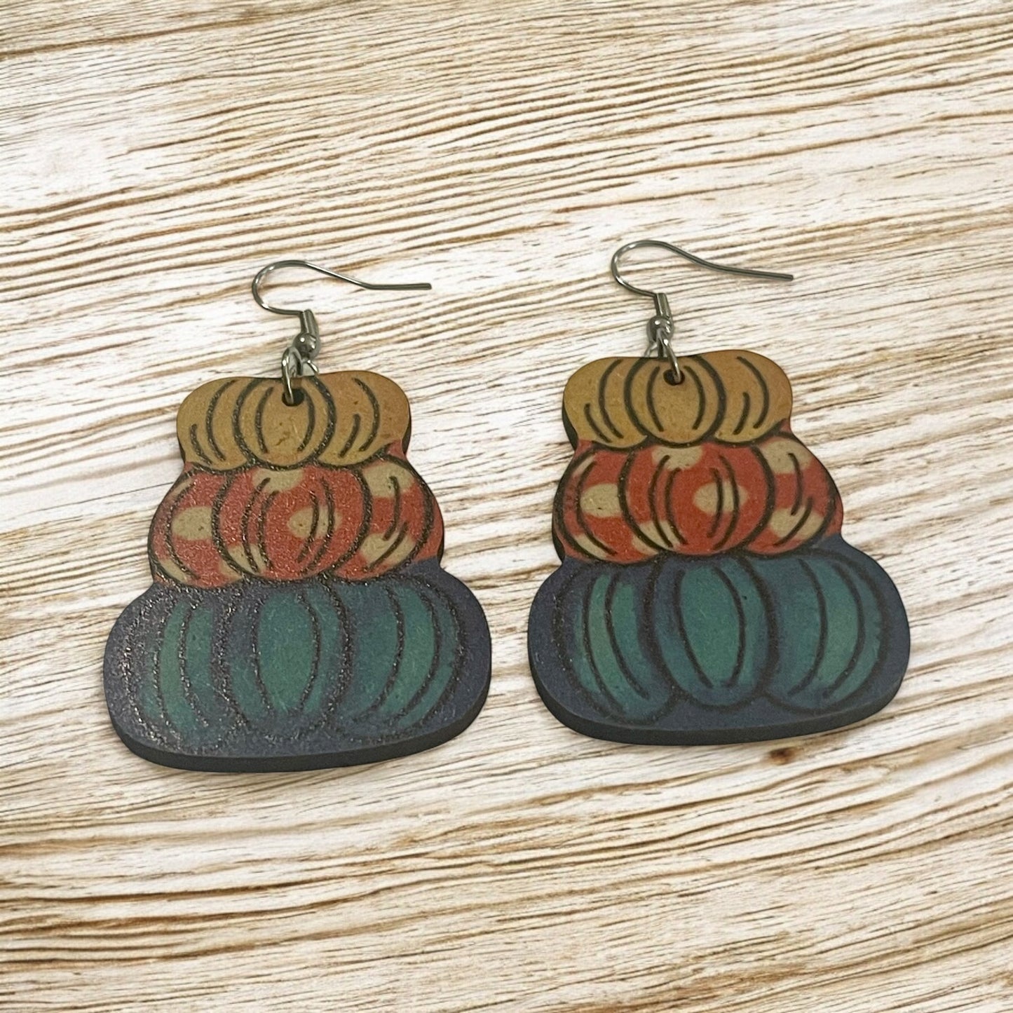 Stacked Autumn Pumpkins
