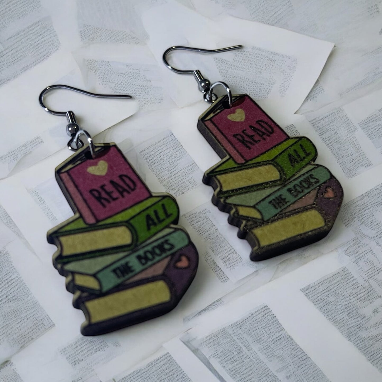 Read All the Books Earrings