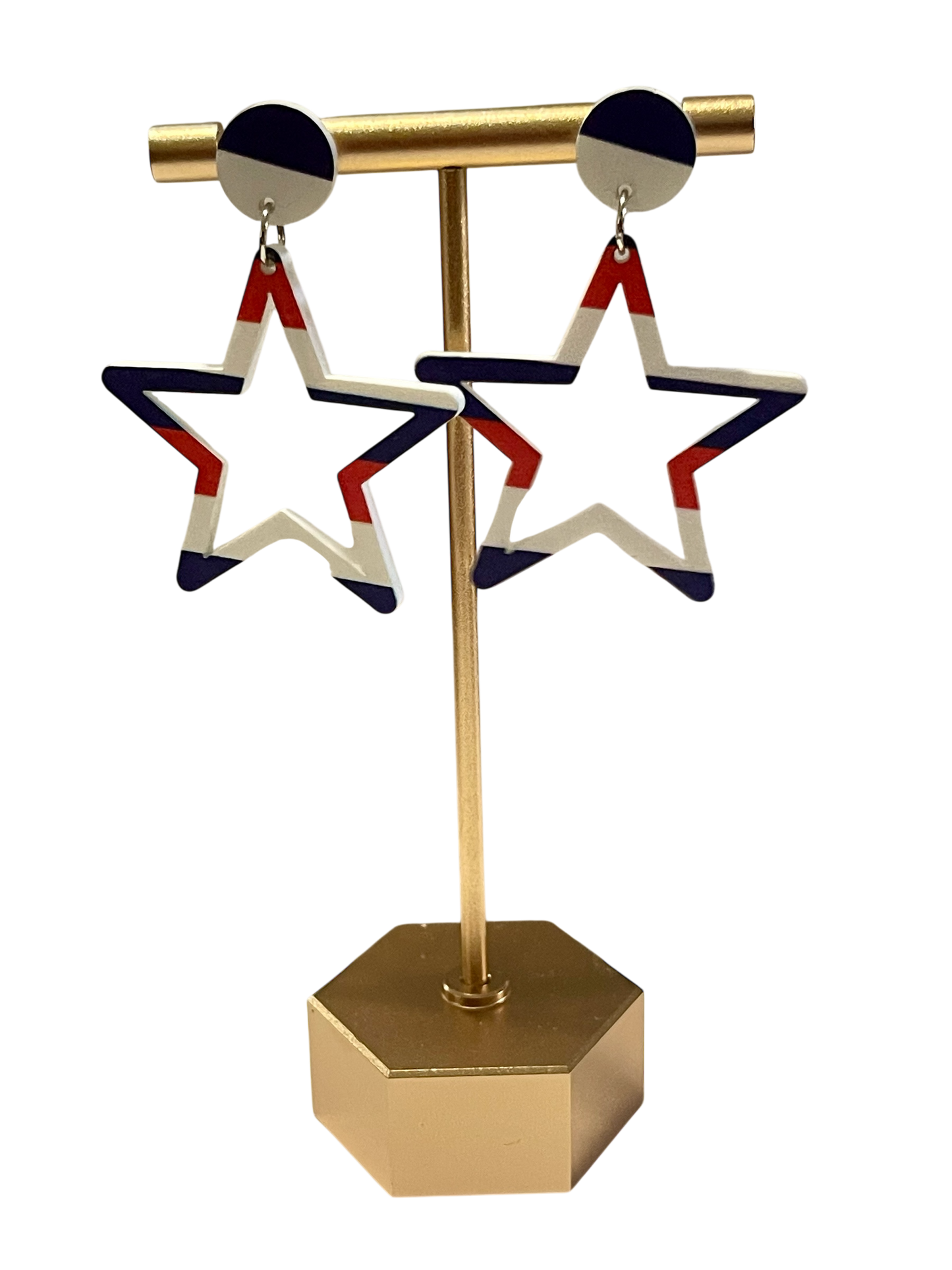 Patriotic Starburst Stud Earrings