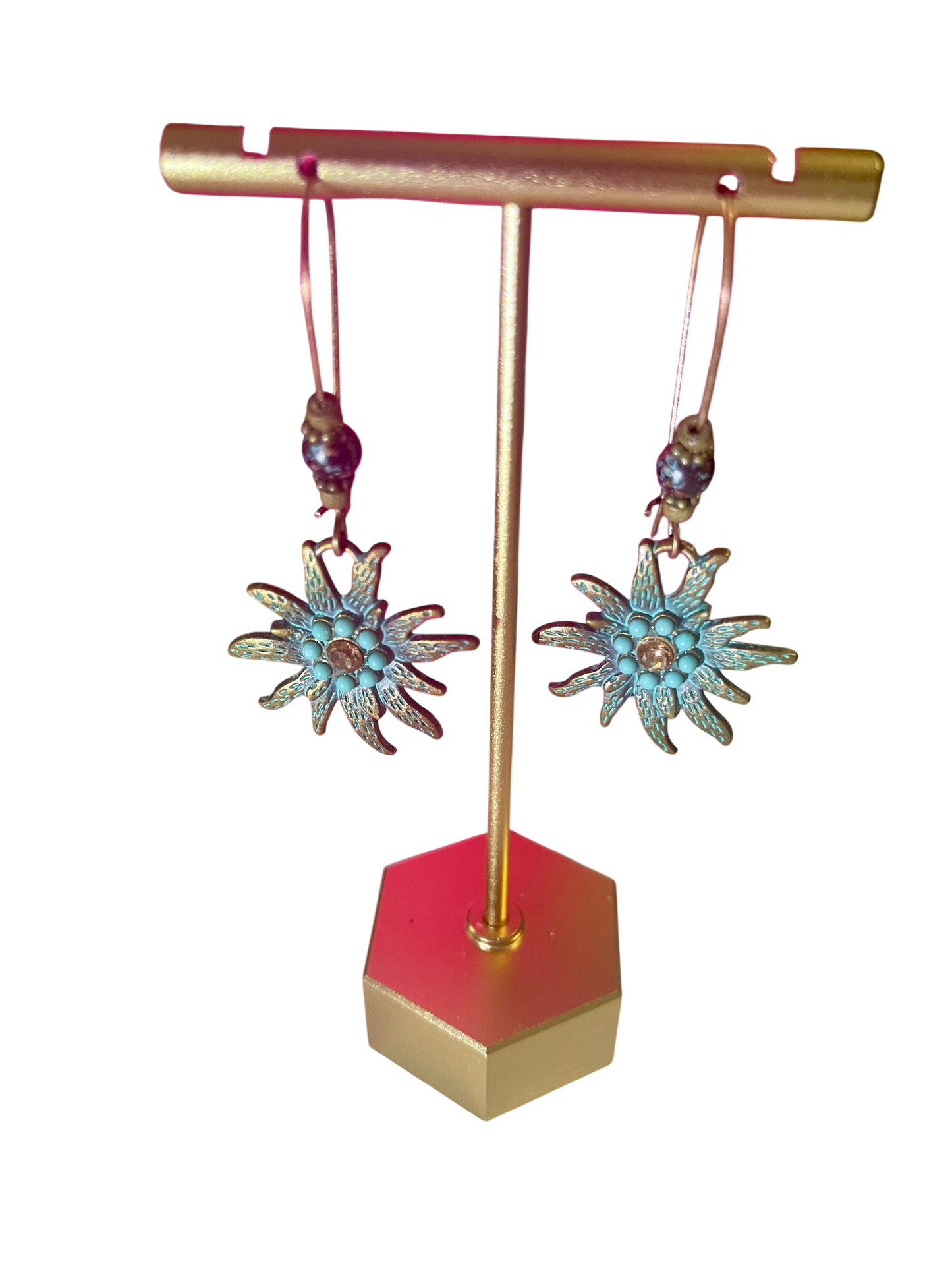 Rustic Boho Flower Earrings