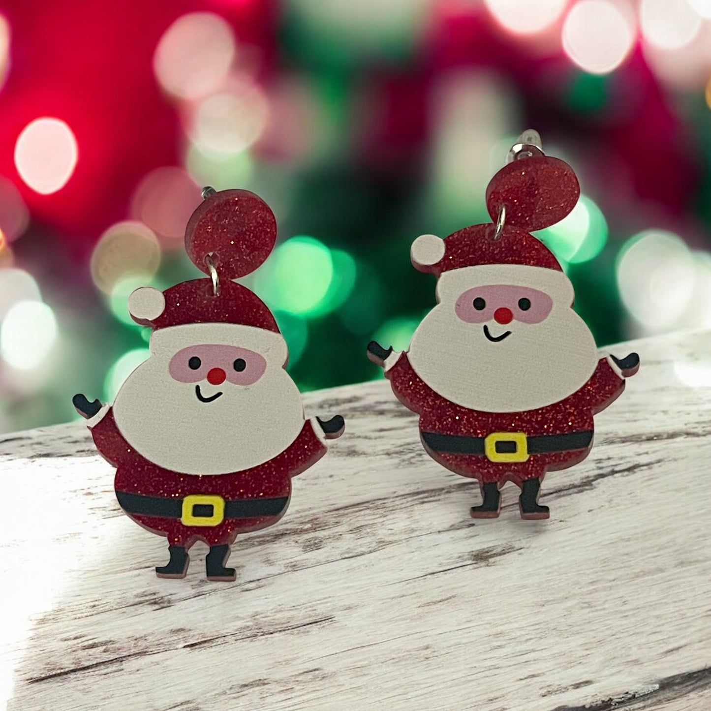 Jolly Santa Acrylic Earrings π
β¨