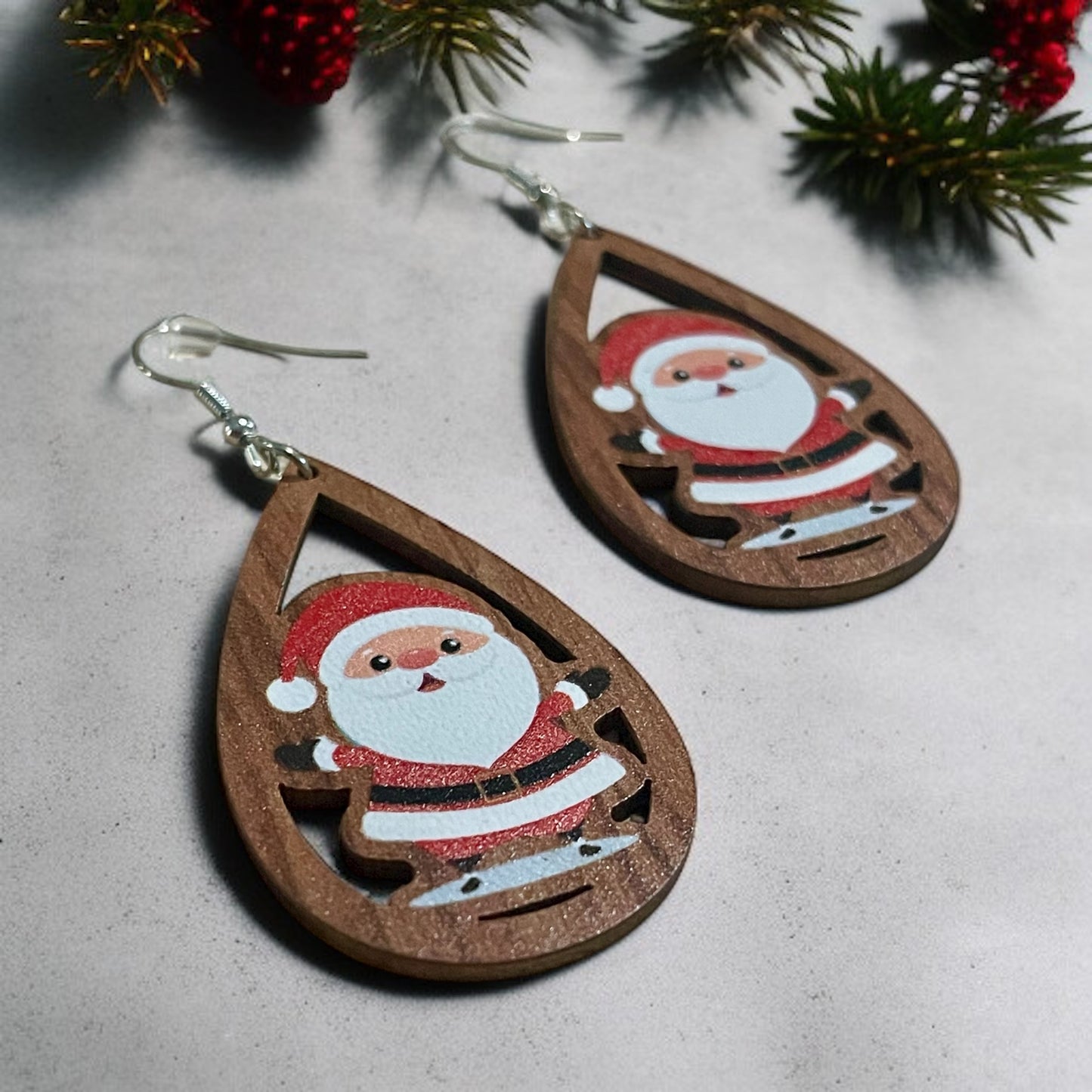 Jolly St. Nick Teardrop Earrings 🎅✨