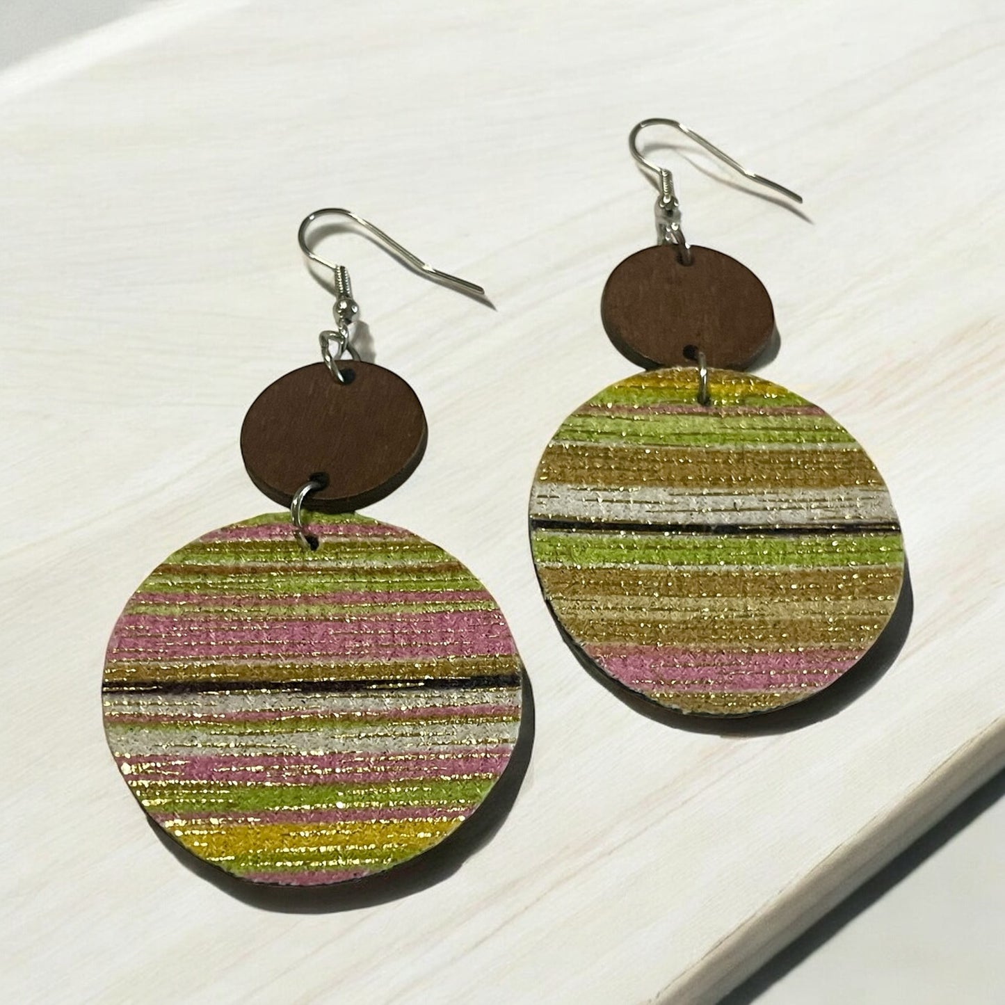 Sunset Glow Round Earring Set – Set of 2