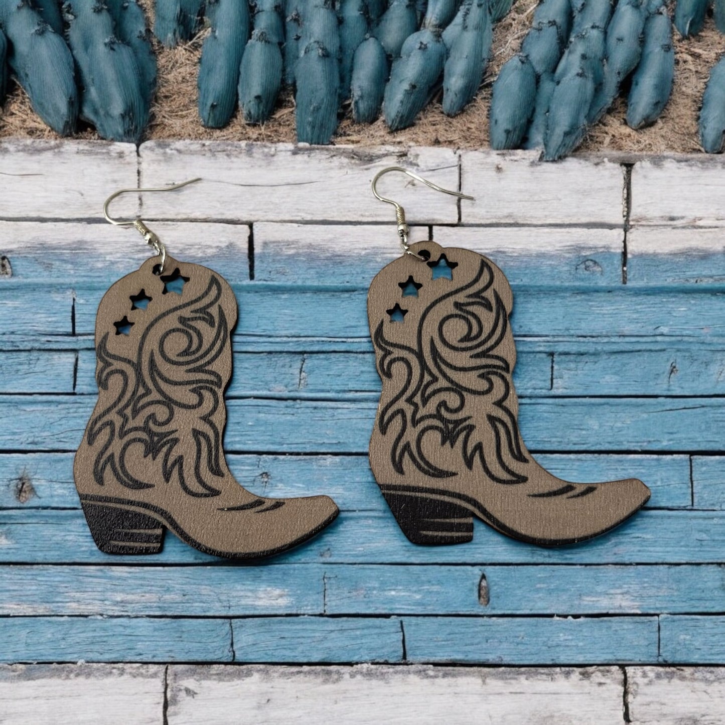 Western Star Cowboy Boot Earrings