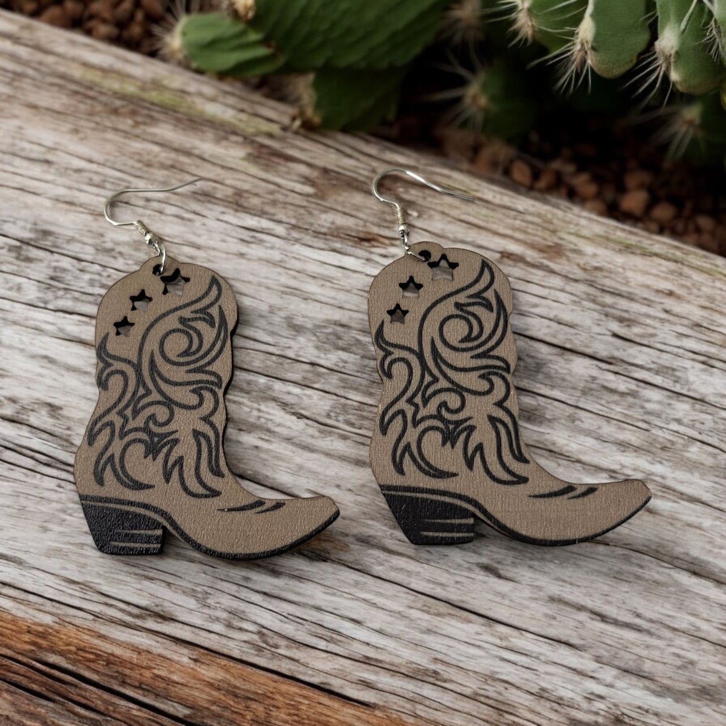 Western Star Cowboy Boot Earrings