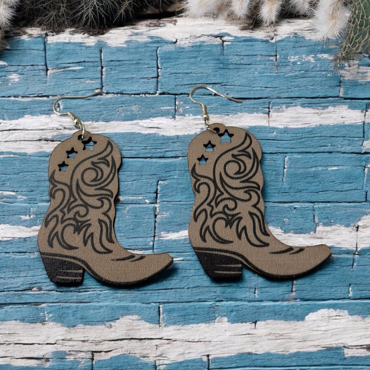 Western Star Cowboy Boot Earrings