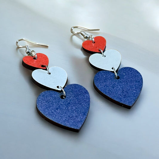 3-Tier Patriotic Hearts