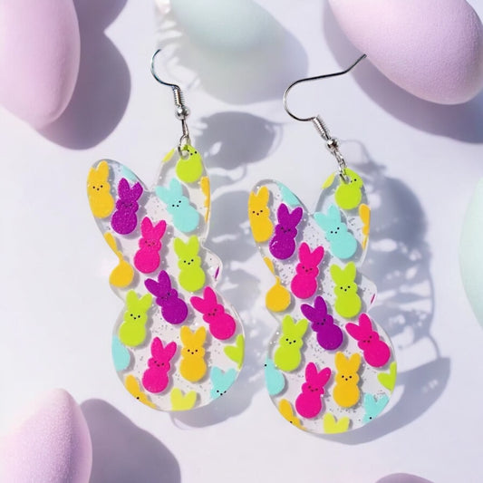 Sparkle Peeps Bunny Earrings