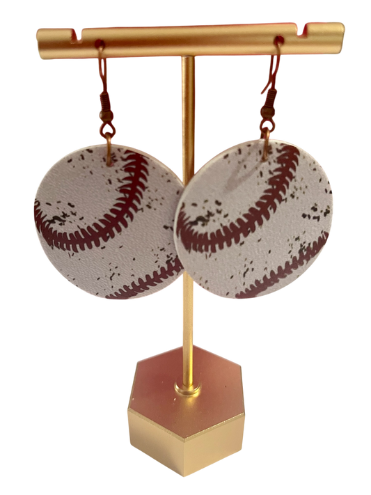 Lightweight Baseball Earrings