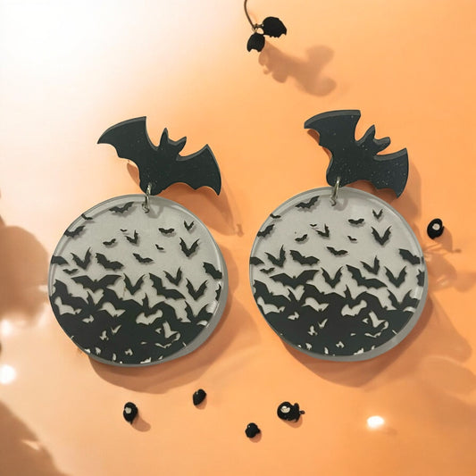 Midnight Flight Bat Earrings