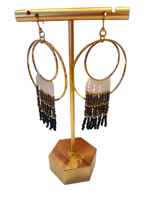 Beaded Tassel Earrings