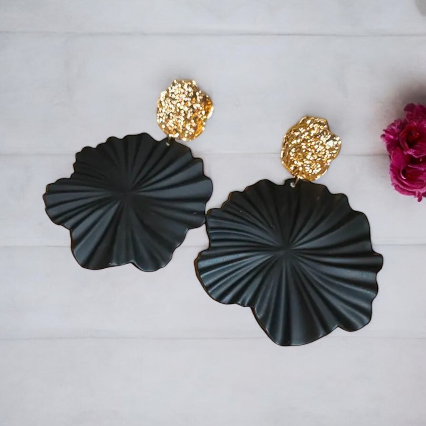 Black Elegance Statement Earrings