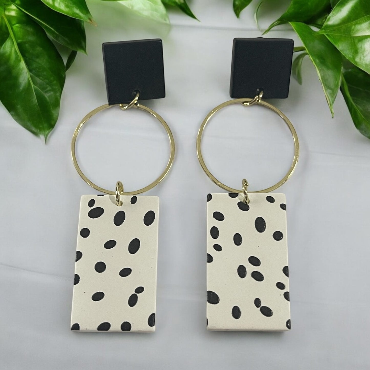 Dalmatian Dots Statement Earrings