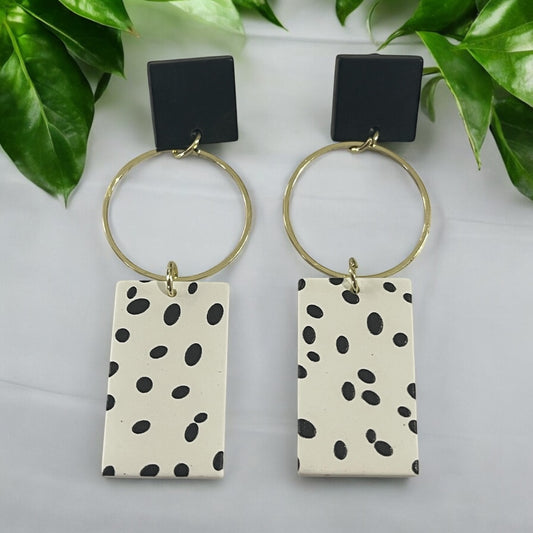 Dalmatian Dots Statement Earrings