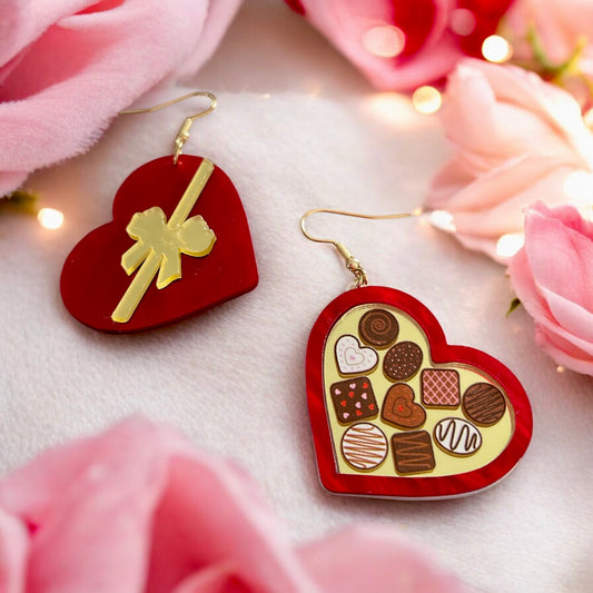 Sweetheart Chocolate Box Earrings