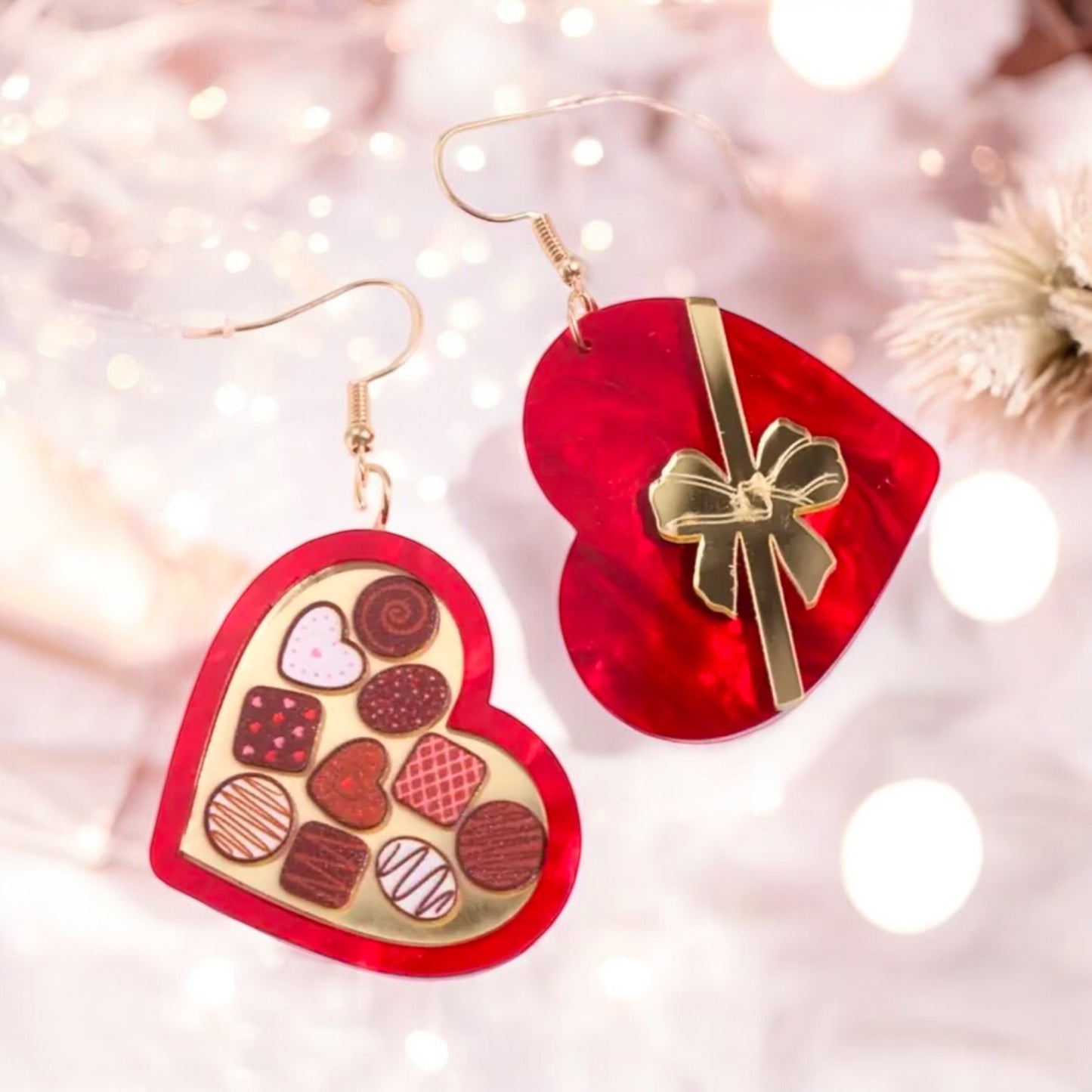 Sweetheart Chocolate Box Earrings