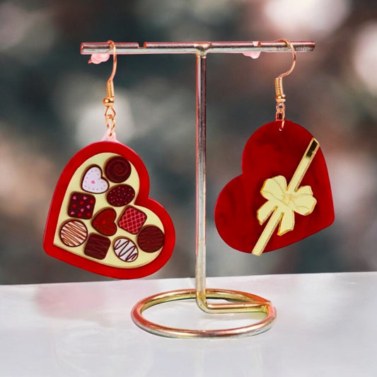 Sweetheart Chocolate Box Earrings